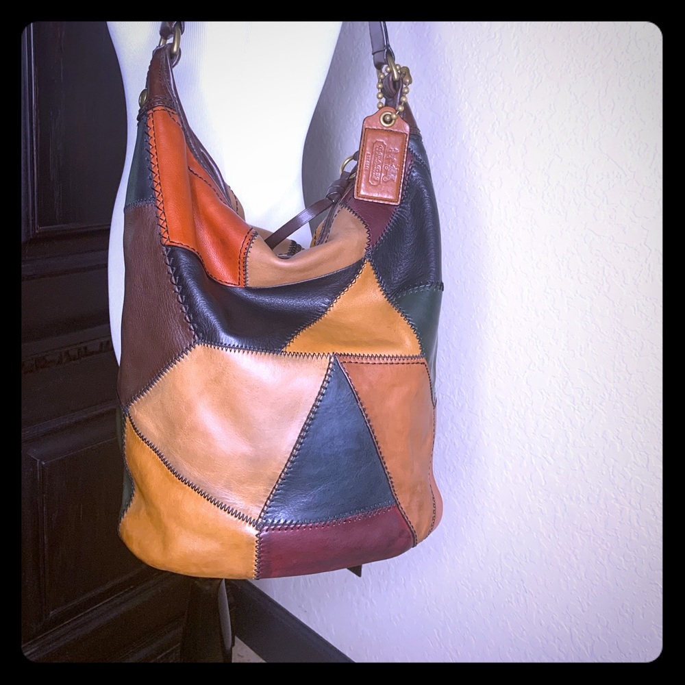 🦄SOLD🦄 Coach PATCHWORK Leather Bucket
